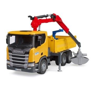 Scania Super 560R Construction truck with crane and 2 pallets-MODELING