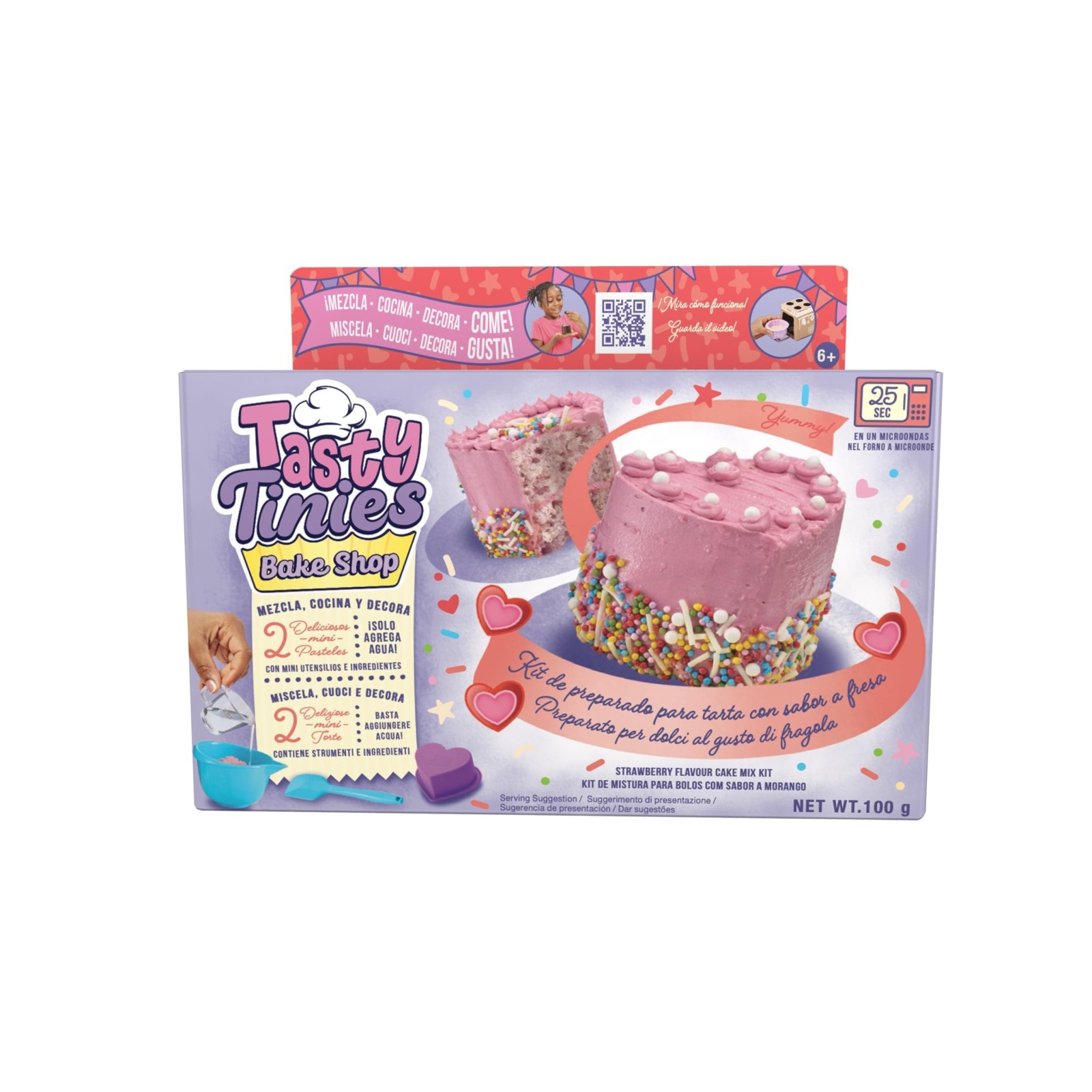 Tasty Tinies Cake Kit: Torta Alla Fragola, Glassa Rosa-CHILD