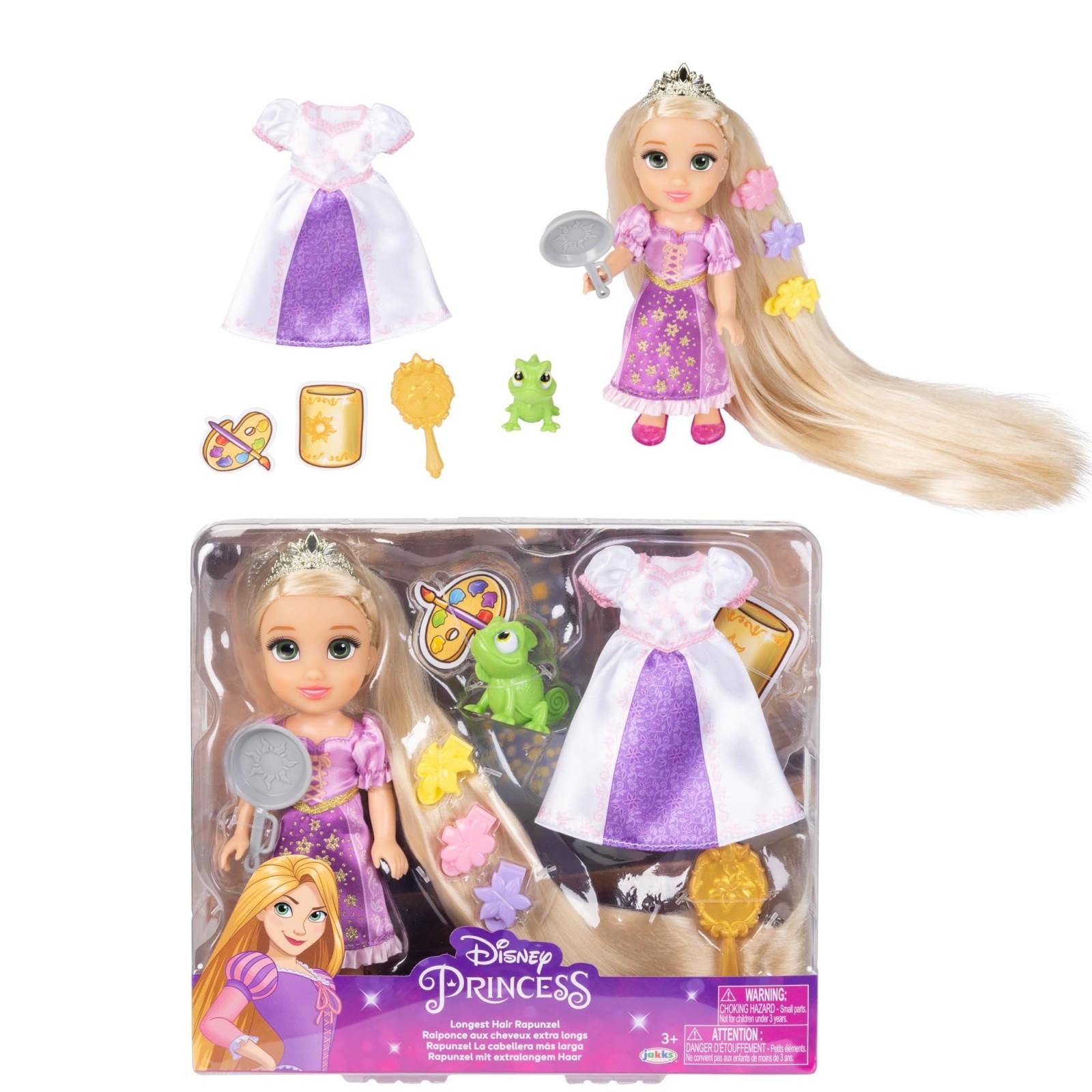 Disney Princess Longest Hair Rapunzel Doll (15cm.)