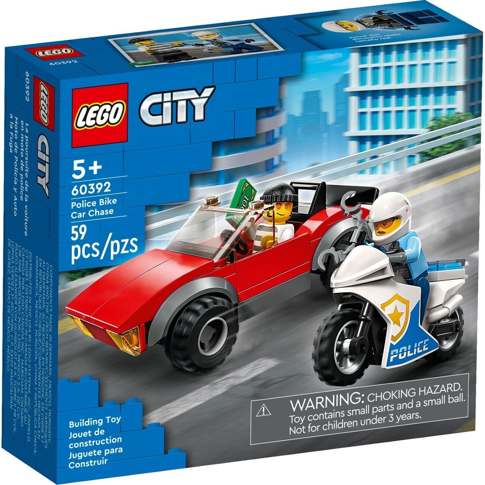 LEGO CITY INSEGUIMENTO MOTO POLIZIA 60392-LEGO