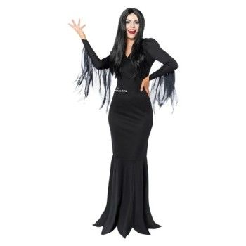 Costume Morticia Adulto - S Vestito e parrucca