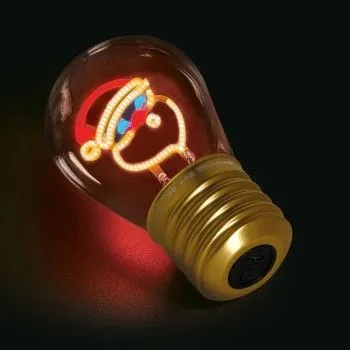 LAMPADA DA TAVOLO A LAMPADINA - BULB FICTION - SANTA CLAUS-HOME SWEET HOME- TD Toys