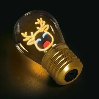 LAMPADA DA TAVOLO A LAMPADINA - BULB FICTION - REINDEER-HOME SWEET HOME- TD Toys