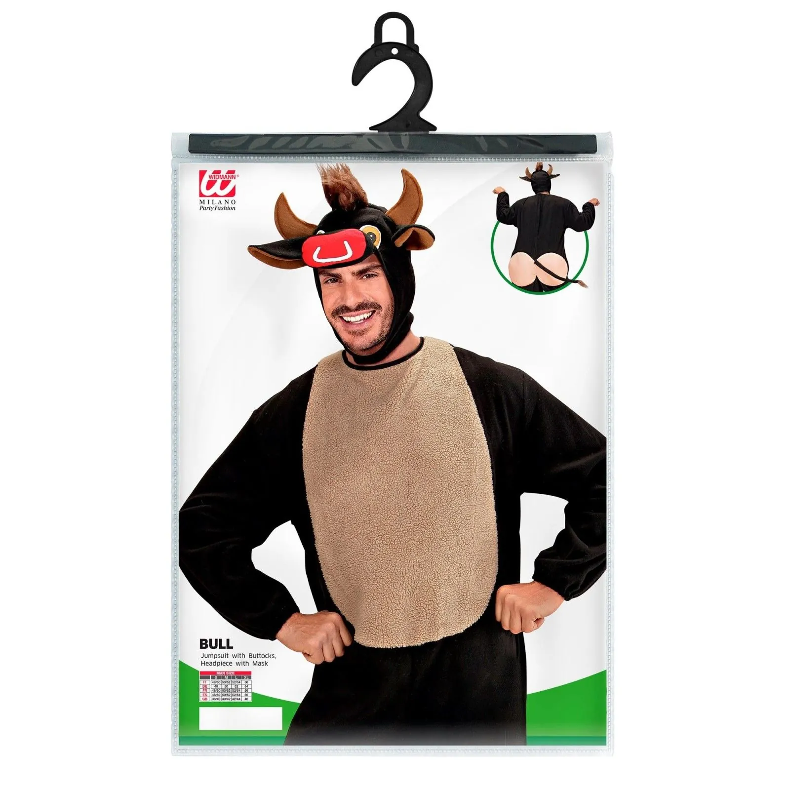 TD Toys|TORO (costume con sedere, copricapo con maschera)8003558509829