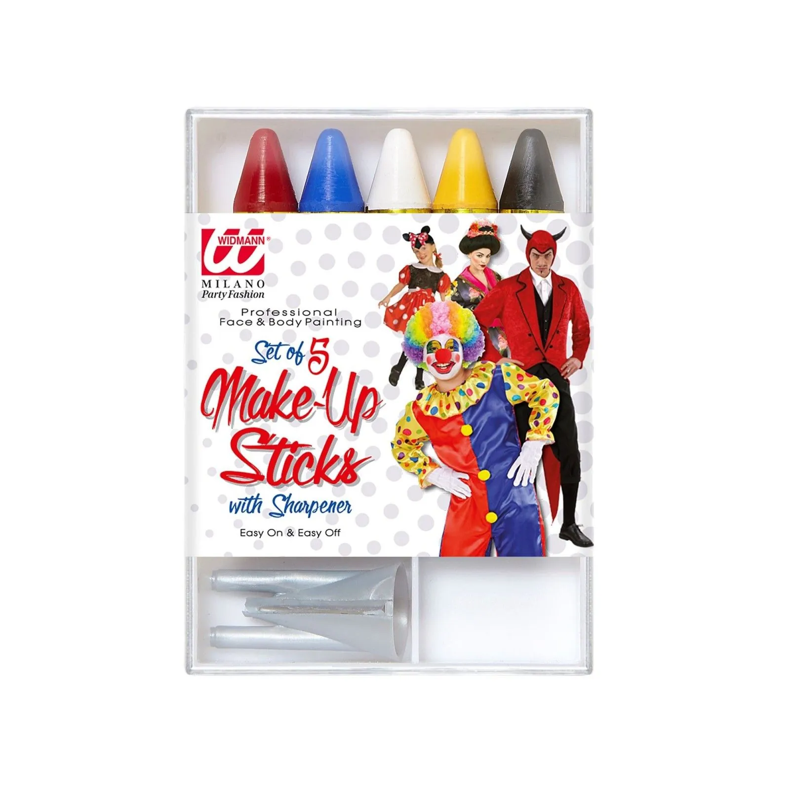 TD Toys|Set da 5 MATITE TRUCCO CON TEMPERINO8003558024025