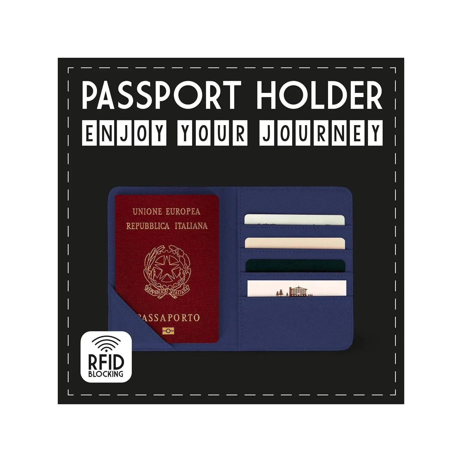 TD Toys|PORTA PASSAPORTO - PASSPORT HOLDER - PETROL BLUE8052694002381