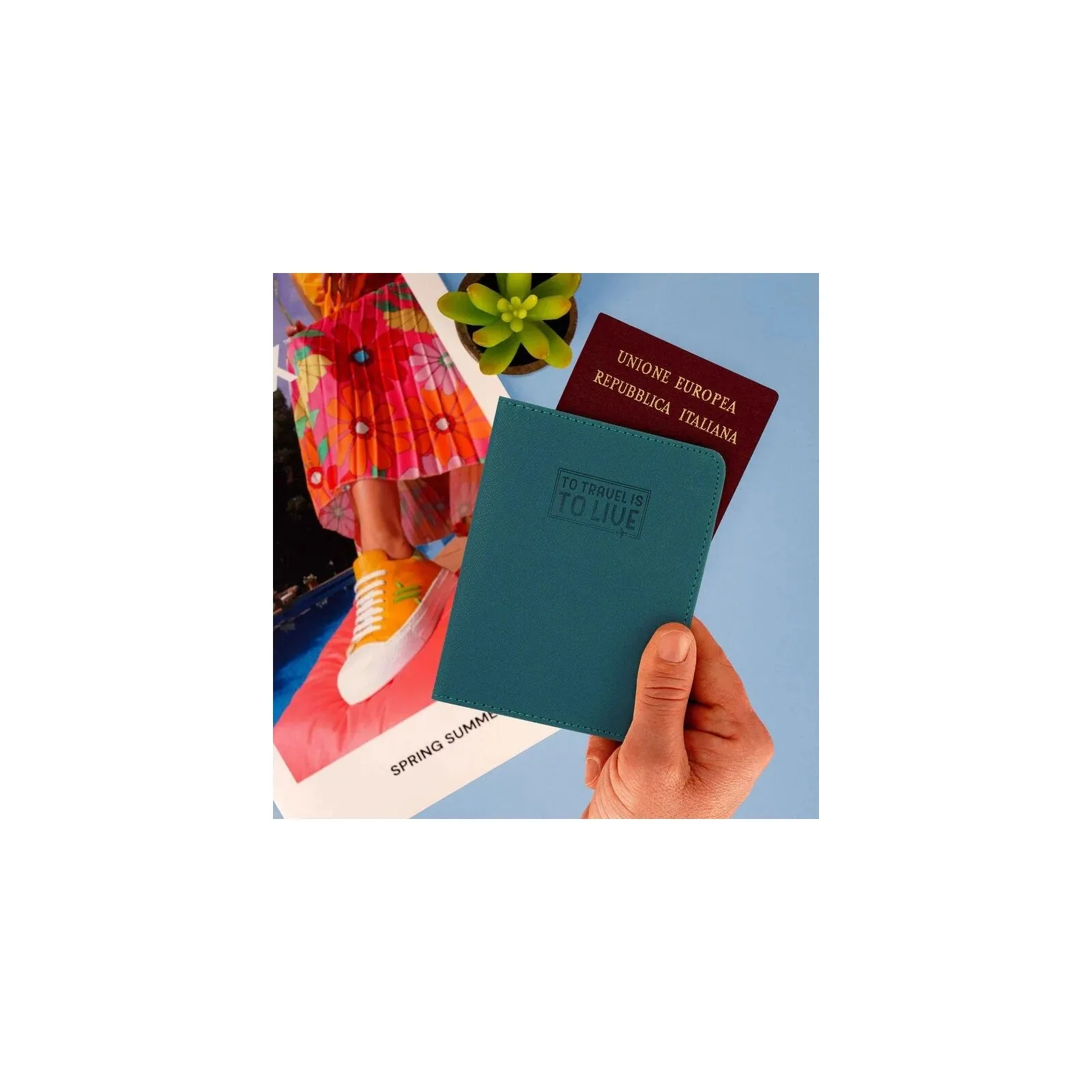 TD Toys|PORTA PASSAPORTO - PASSPORT HOLDER - PETROL BLUE8052694002411