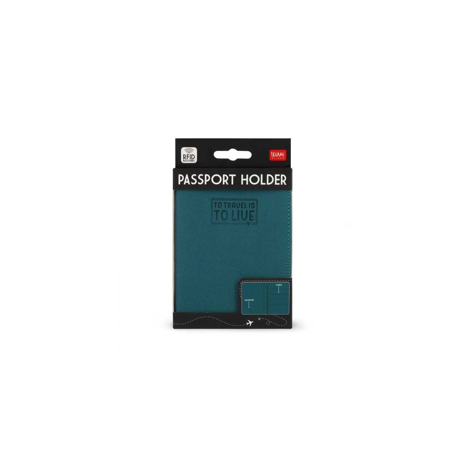 TD Toys|PORTA PASSAPORTO - PASSPORT HOLDER - PETROL BLUE8052694002411