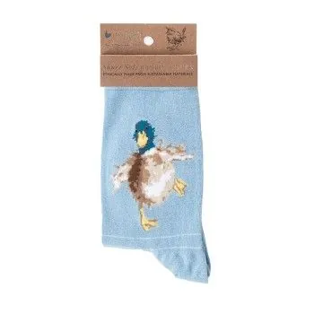 Duck Sock - A Waddle and a Quack - BLUE by Wrendale | SOCKS & Colle...