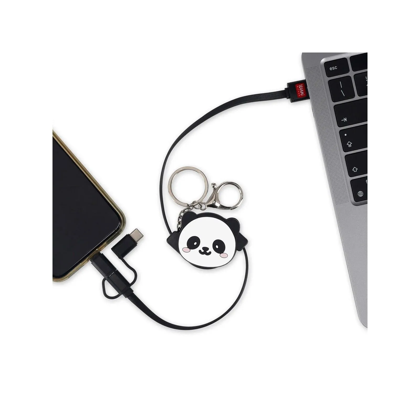 TD Toys|CAVO RICARICA 3 IN 1 RETRAT. - CHARGE 'N ROLL - PANDA8052694011239