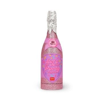 BOTTIGLIA SPARACORIANDOLI - MAXI BOTTLE PARTY POPPER - PINK-WONDER- TD Toys