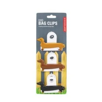 SET 3 CLIP CANE CHIUDI SACCHETTO KIKKERLAND-GADGETS- TD Toys