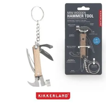 MINI MARTELLO LEGNO CON ACCESSORI E PORTACHIAVI KIKKERLAND-GADGETS- TD Toys