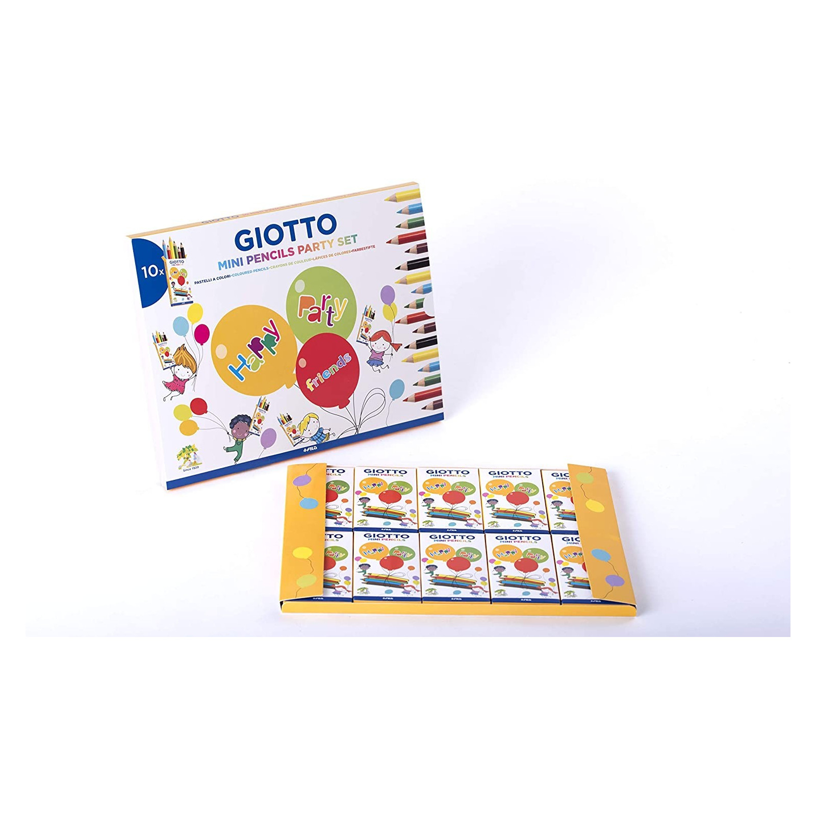 PARTY SET 10X6 GIOTTO MINI PENCILS - - LINE - td-toys.it