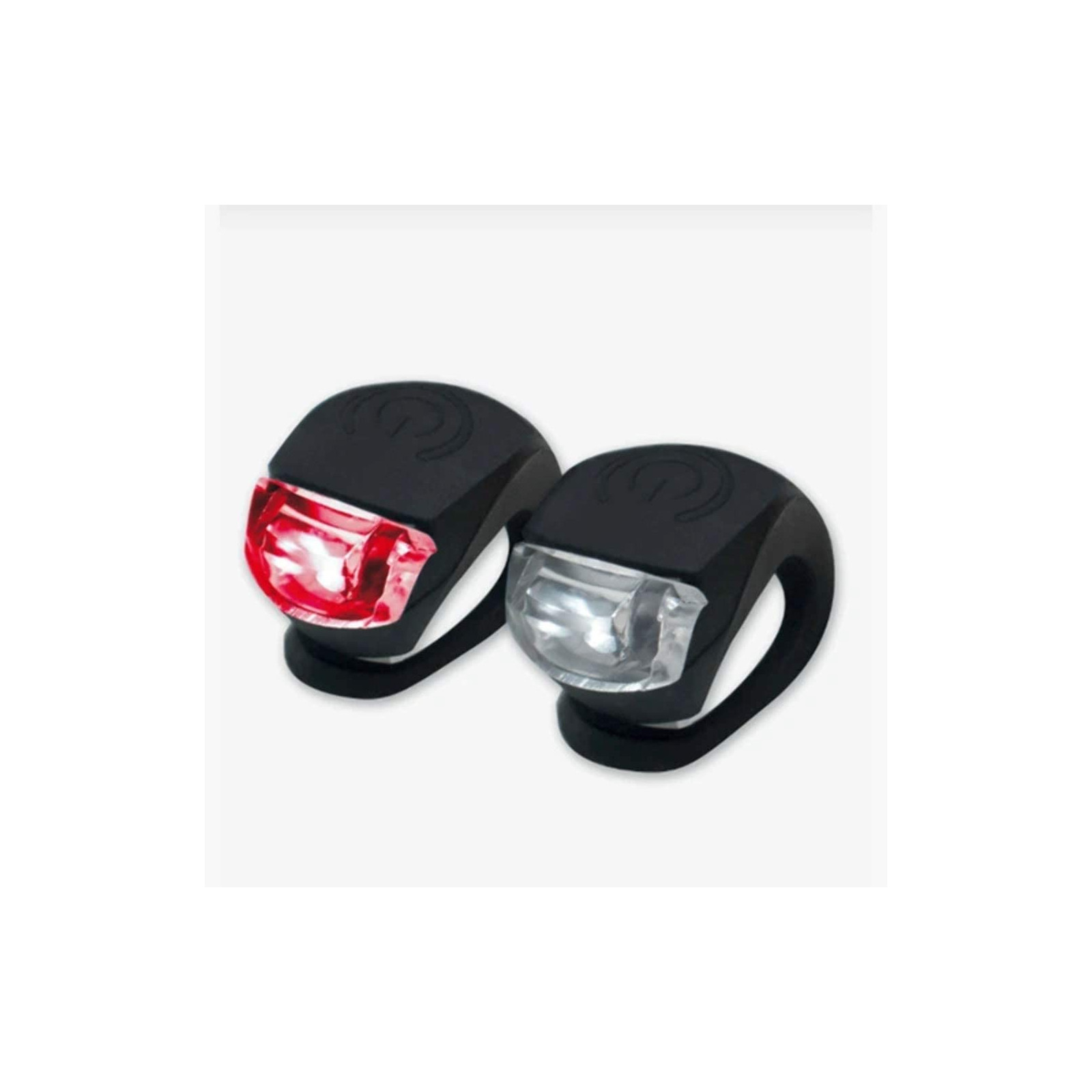 SET DI 2 LUCI LED PER BICI - BIKELIGHT SET - RED + WHITE-LEGAMI MILANO